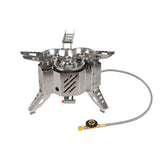 Camping 15800W Metal Stoves Portable Picnic Barbecue Furnace Foldable Stoves with Storage Bag Water Boiling Cooking Accessory