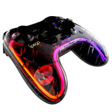 Wireless Bluetooth-compatible Game Controller Rgb Colorful Transparency Gamepad Compatible For Android/ios/pc/ns Host/p4/p3 Host
