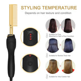 Electric Hot Heating Comb 2 in 1 Hair Straightener Hair Curler Multifunctional Straightening Iron Dropshipping Niche Product FR