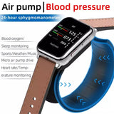 Smart Watch P80 Air Pump True Blood Pressure Blood Oxygen Test Body Temperature Monitor Full Wrapped Airbag Smartwatch