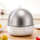 Stainless steel egg cooker automatic power-off household multi-function breakfast egg steamer 220V 50HZ mini small egg cooker
