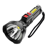USB Rechargeable Portable LED Flashlight Powerful Waterproof Torch Searchlight for Outdoor Mountaineering Hiking Camping Tool