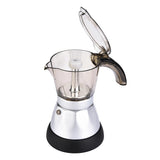 Coffee Kettle 3-6 Cups 480W Electric Espresso Moka Pot Detachable Kitchen Stovetop Coffee Maker Large Capacity 150/300ml