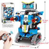NEW City RC Robot Transformation Racing Car Building Blocks Creator Remote Control Robot Weapon Bricks Toys For Children