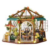 CUTEBEE DIY Dollhouse Kit Wooden Doll House Miniature House Furniture Kit Casa Music Led Toys for Children Birthday Gift A68B