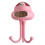 Octopus Outdoor Cart Fan Angle Adjustment Baby Stroller Winding Fan Rechargeable Cooler Fan Bladeless Low Noise for Home Bedroom