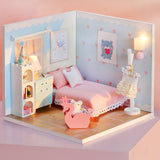CUTEBEE Doll House Miniature DIY Dollhouse With Furnitures Wooden House Casa Toys For Children Birthday Gift Z007