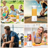 450ML Rechargeable Mixers Fruit Juicers Mixer 6 Blades Portable Electric Juicers Maker Fruit Blender Fruits Extractors