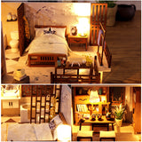 Cutebee DIY DollHouse Wooden Doll Houses Miniature Dollhouse Furniture Kit Toys for Children New Year Christmas Gift  Casa M025