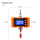 Crane Scale 1000KG 1 Ton 2000 lb Digital Scales 500kg/1000lb LCD High Accurate Industrial Heavy Duty Hook Hanging Scales Balance