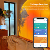Tuya Smart WiFi Sunset Light Creative RGB Projection Light Background Projection Atmosphere Light Support Alexa Google Home