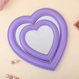Heart-shaped Glass Mirror Beauty Makeup Tool Rotatable Standing Table Compact Mirror Dressing Table Home Bedroom Makeup Mirror