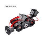 Magic Arm Dual Ball Head Hot Shoe Magic Arms Mount Adapter Multi-Function Magic Arm 180 degree rotatable With Screw