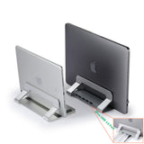 Vertical Laptop Stand Holder with USB3.0 Hub Adjustable Desktop Notebook Dock Space-Saving Stand for MacBook, Laptop Accessories
