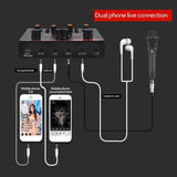 Aqta World V9 Plus Professional Audio Mixer Audio USB External Sound Card Headset Microphone Webcast Streamer Live Sound Card