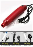 Mini 110V 220V Electric Heat Airsoft Gun Pistol Hot Air Station Gun Power High Temperature DIY Tool Blow Dryer EU US EN Plug