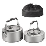 600ml / 1000ml Titanium Tea Pot Kettle Lightweight Camping Tea Kettle Coffee Pot for Home Kitchen and Outdoor Activities