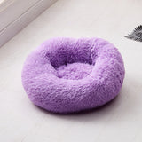 Round Big Dog Bed Sofa Long Plush Lounger Basket Fluffy Pet Bed House for Dogs Cats Puppy Cushion Winter Warm Pet Bed Kennel