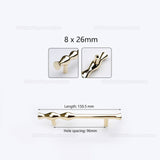 Modern Gold Grey Zinc Alloy Wardrob Dresser Pulls Wine Cabinet Knobs and Handles for Furniture Hardware Accessories
