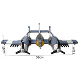 Hornet Strike Aircraftt Building Blocks P-98 Nemesis Spaceship Model Bricks Creative Hobby Toys for Children Collection Gifts