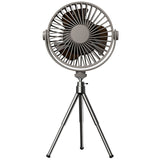 Outdoor Tripod Fan USB Rechargeable Camping Desk Fan Portable Ceiling Fan with 3 Speeds Adjustable for Home Office Camping