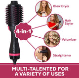 One Step Hair Dryer Electric Hot Air Brush Multifunctional Negative Dryer brush Negative Ion Generator Hair Straightener Curler