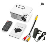 1080P  Mini Projector Home Theater Cinema AV VGA USB Portative Wired