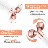 3D Facial Roller &amp; T Shape Face Massager Kit Face Lift Massager 24k Gold Beauty Bar Anti Wrinkles Skin Tightening Skin Care Tool