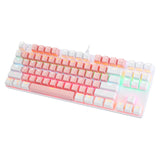 Gaming Mechanical Keyboard 87 keys Game Anti-ghosting Blue Switch RGB Backlit Wired Keyboard For Gamer Laptop PC