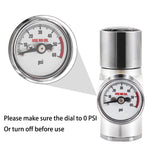 Homebrew CO2 Charger Kit, 0-60PSI CO2 Regulator Portable Mini Keg CO2 Charger 7/16" Regulated For Home Brewing Beer Accessories