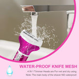 4 In 1 Women Electric Shaver 4 In 1 Rechargeable Cordless Waterproof Lady Epilator Personal Groomer Trimmer Body Hair Removal