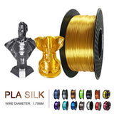1.75mm 3D Printer Filament PLA Silk Texture 0.25Kg 250g Shine Silky 3D Pen Printing Filaments Rich Luster Printing Materials
