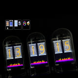 Aluminum Upgraded Digital Dumbbell Clock Modern IPS Nixie Tube Clock Large Display Sound Level Meter DIY Gifts Dining Room Black
