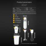 4 in 1 Immersion Hand Blender Powerful 150W Mixer Stainless Steel Stick Blender