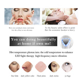 LED Hot Cold Face Massager Photon Cryotherapy Skin Rejuvenation Tightening Wrinkles Reduce Vibration Face Lifting Beauty Device