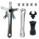 Bicycle Crankset Road Bike Crankset With BB Aluminum Alloy Left Right Folding Bike Crank Arms BCD 130MM 170MM Bicycle Parts
