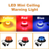 CARCTR 9-30V Emergency Strobe Warning Beacon Light Led Rotating Flashing Yellow with Magnetic Tractor Warning Light Accessories