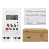 KG316T-II Digital Timer Switch Time Relay 220V 3A Programmable Din Rail Timer Switch Micro-computer Electronic Time Switch Relay