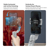 HQ3 3-Axis Foldable Handheld Gimbal Stabilizer Smartphone Video Record Vlog Stabilizer For Iphone 13 Xiaomi Huawei
