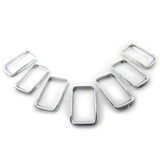 7 Pieces  Front Grille Grill Kit Inserted Ring Replacement  Cherokee 2014 2015 2016 Easy installation, no drilling required