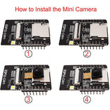 ESP32-CAM WiFi Bluetooth Development Board with OV2640 Camera + FTDI USB to TTL Serial Converter + IPEX 2.4G SMA Antenna