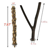 4Pcs/set Pet Parrot Bird Standing Stick Wood Pole Bird Cockatiel Parakeet Perches Bite Claw Grinding Toy Bird Cage Accessories
