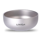 Lixada Picnic Titanium Bowl Double Wall Insulated Camping Bowl Flatware For Home Outdoor Camping Hiking Backpacking Tableware