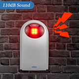 J008 Flash Siren External Outdoor Waterproof Siren Sound Strobe Flash Alarm Siren For Home Security Alarm System