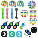 TOP Popits Children Fidget Toys Fidget Toys Set 30 Pack Sensory Toys Set Toys For Reducing The Stress And Anxiet simple dimple