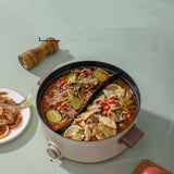 220V 4L Household Electric HotPot Cooker 2 Flavor Hot Pot Non-stick Multi Cooker Portable Electric Cooking Pot