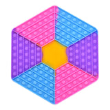 Checkerboard Silicone Push Bubble Fingertip Toys Anti-Stress Set Stress Reliever Squeeze Crafts For Adults Children