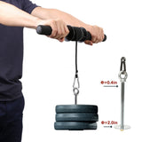 Gym Fitness Forearm Trainer Strengthener Hand Gripper Strength Wrist Exerciser Weight Lifting Rope Curl Waist Roller Power Stick