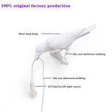 Seletti Bird Wall Lamp Italian Modern Resin White Black Light for Bedroom BedsideLiving Room Decoration Led Light Fixtures