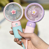 Powerful Mini USB Portable Fan Small Handheld Wireless Rechargeable Hand Held Fan for Camping Cooling Air Blow Silent Pocket Fan